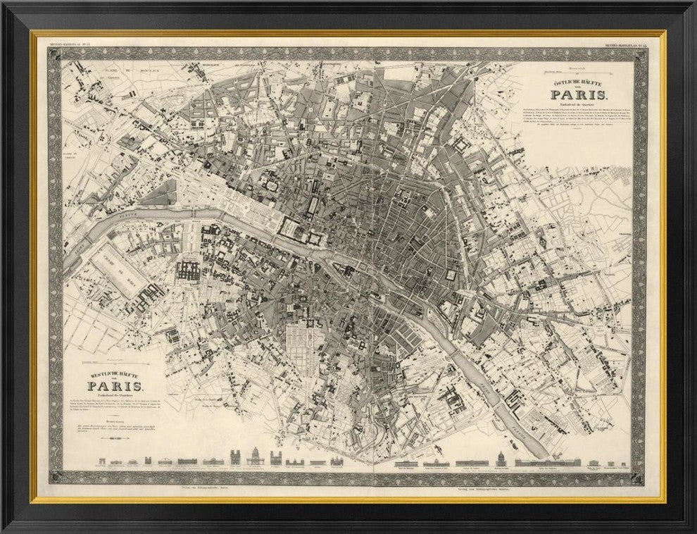 "Paris, France, 1860"  by Society for the Diffusion of Useful Knowledge, 40x31"