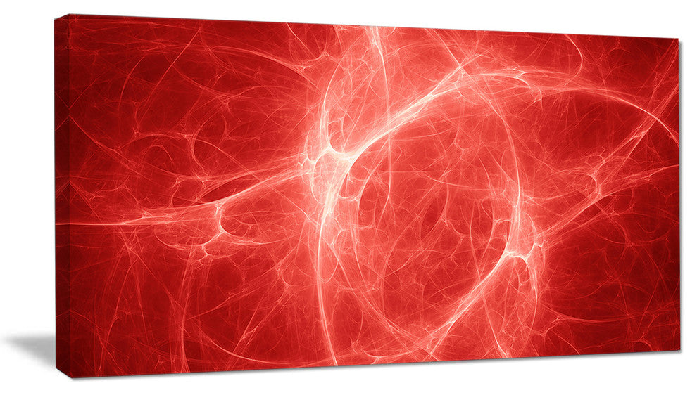 Bright Lightning on Red Sky, Floral Canvas Art Print, 32"x16"