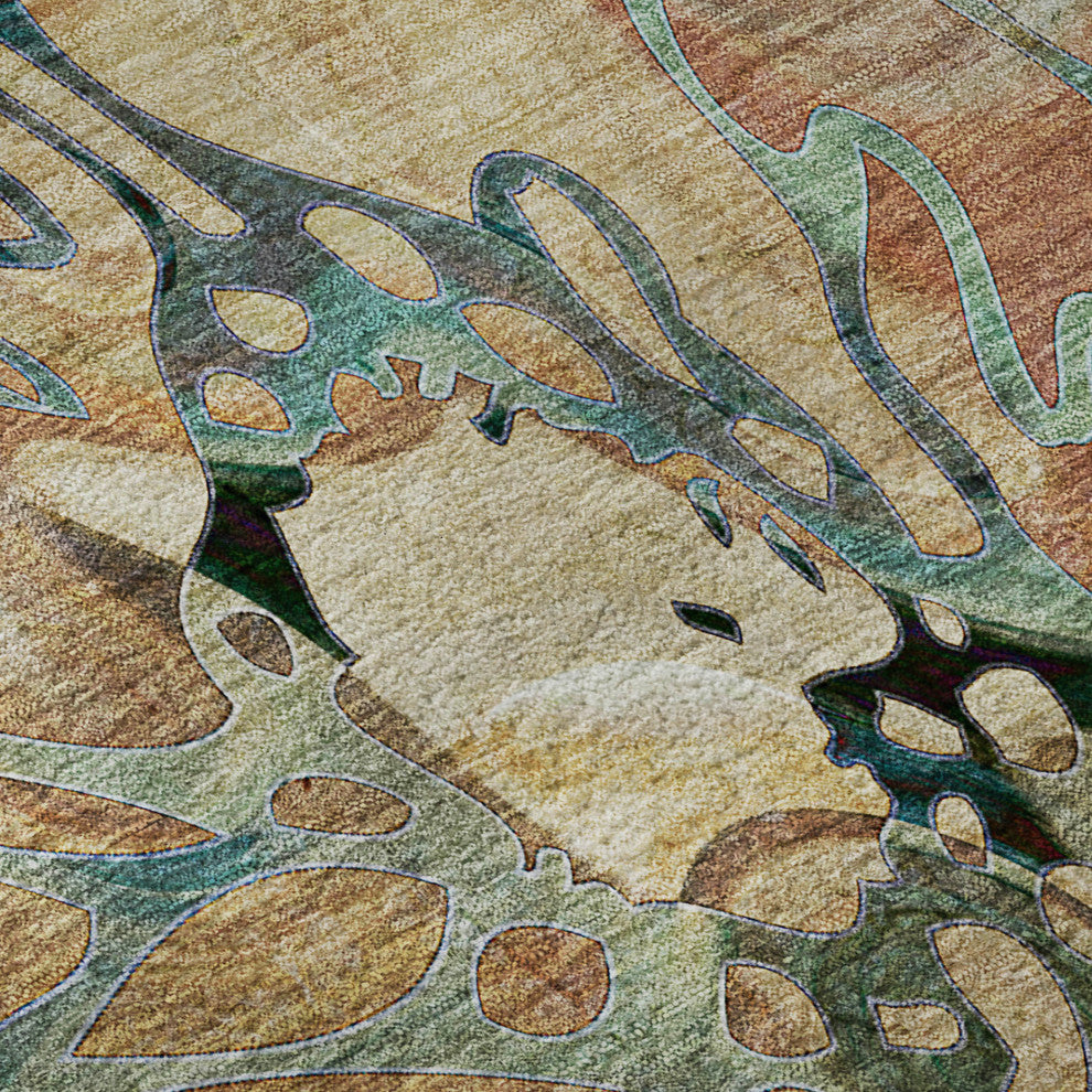 Premium Machine Washable Mayfield AMF558 Beige 9' x 12' Rug