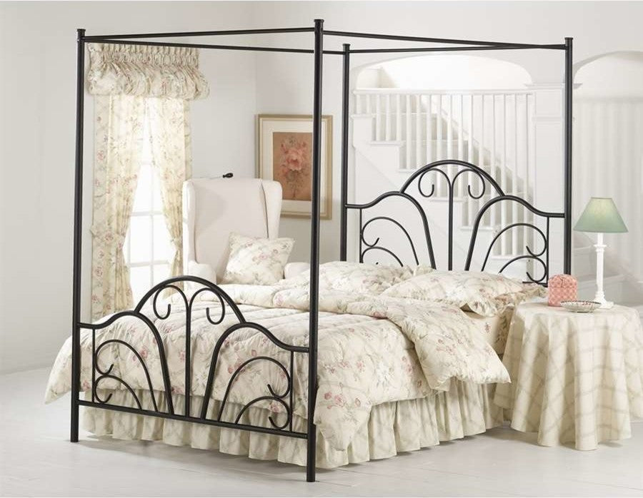 Hillsdale Furniture Dover Bed Set, Queen with Rails, Textured Black