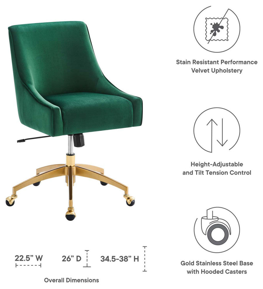 Discern Performance Velvet Office Chair