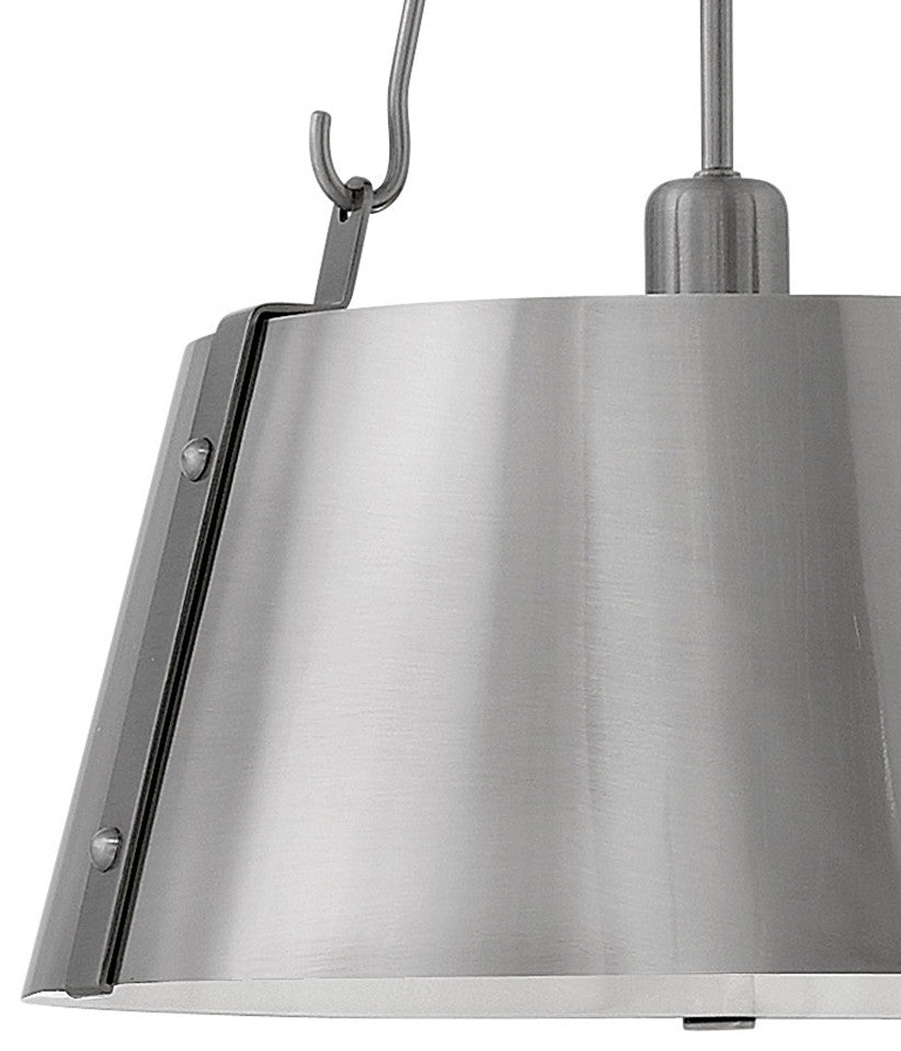 Hinkley Cartwright Medium Drum Pendant, Polished Antique Nickel