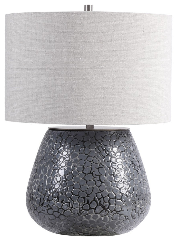 Uttermost Pebbles Metallic Gray Table Lamp 28445-1
