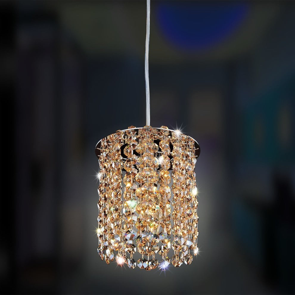 Milieu 1-Light Modern Mini-Pendant by Allegri, Firenze Blue Violet