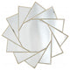 Gold Trimmed Pinwheel Wall Mirror