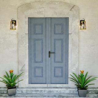 Harwood 6.5" Outdoor Wall Light Oxidized Iron and Burnished Elm