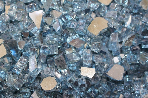 Az Patio Heaters Reflective Fire Pit Fire Glass, Sky Blue