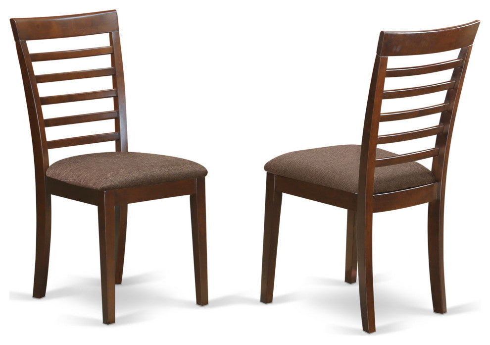7 Pc Kitchen Nook Dining Set -Breakfast Nook And 6 Dining Chairs In Mahogany
