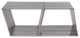 LeisureMod Modern Stainless Steel Trapezium Bench, Set of 2