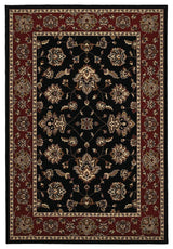 Oriental Weavers Ariana Collection Black/Red Floral Indoor Area Rug 10'X12'7"