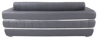 Ferrara Genuine Italian Leather Modern Sofa Dark Gray