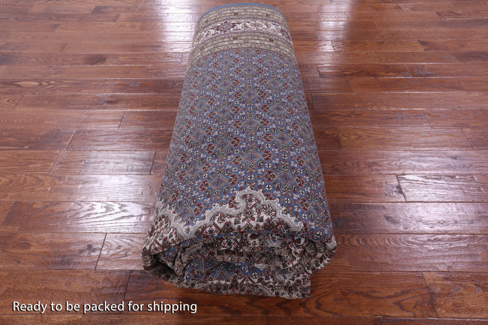 Handmade Wool and Silk Persian Tabriz Rug 8' 3" X 16' 9" Q8911