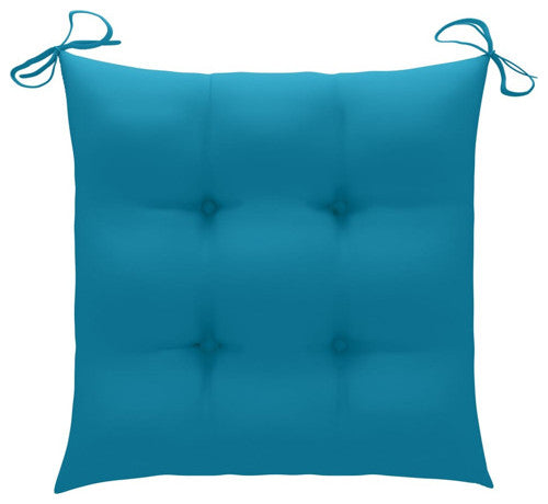 vidaXL Solid Acacia Wood Patio Chairs with Tea Table and Cushions Garden Seat