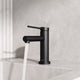 VIGO Jewel 6" H Single Handle Single Hole Bathroom Faucet, Matte Black
