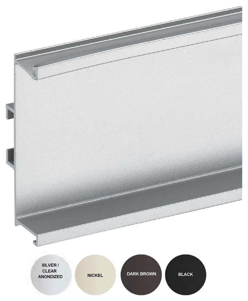 Handle-Free Cabinet Hardware 6K377 L Cap Comp. Rectangle, Right, Black