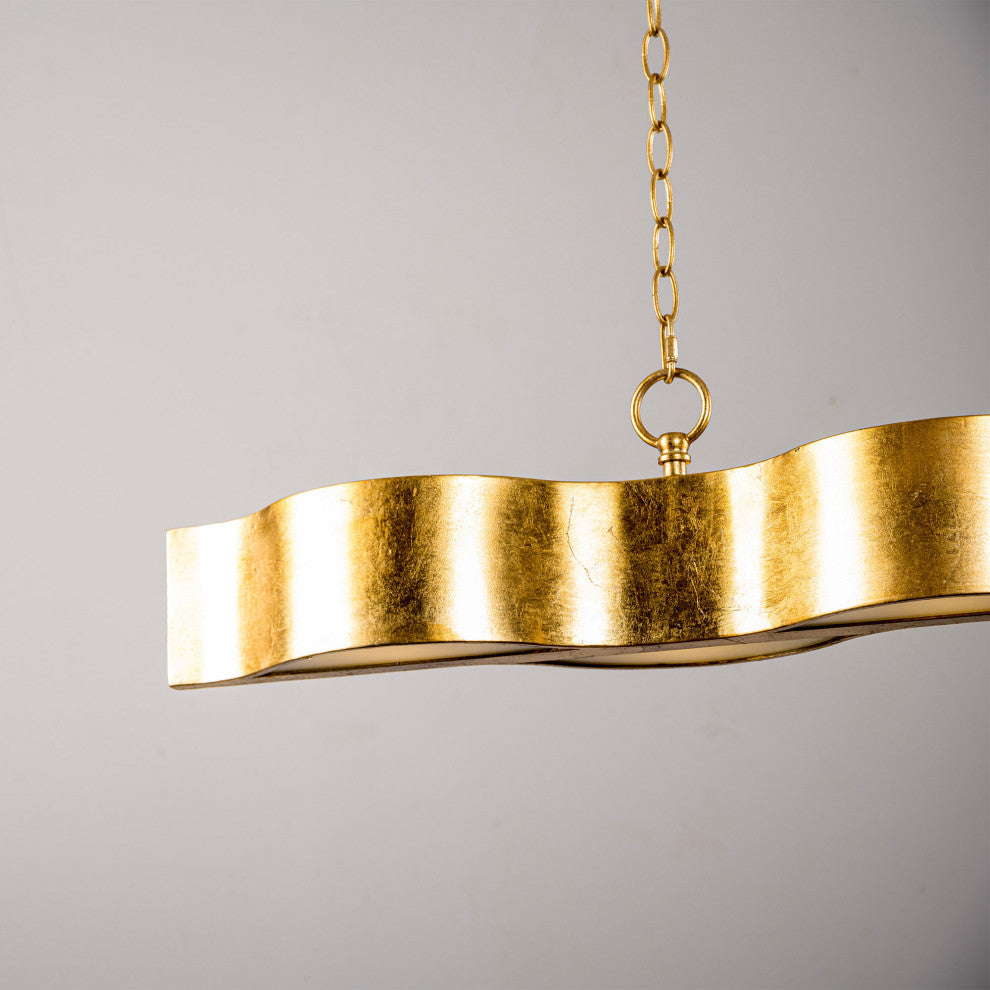 5-Light Gold Adjustable Chain Modern Pendant Light