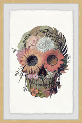 "Floral Skull" Framed Painting Print, 20"x30"