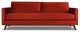 Nativa Interiors Chantel 72" Sofa, Red, Classic Depth