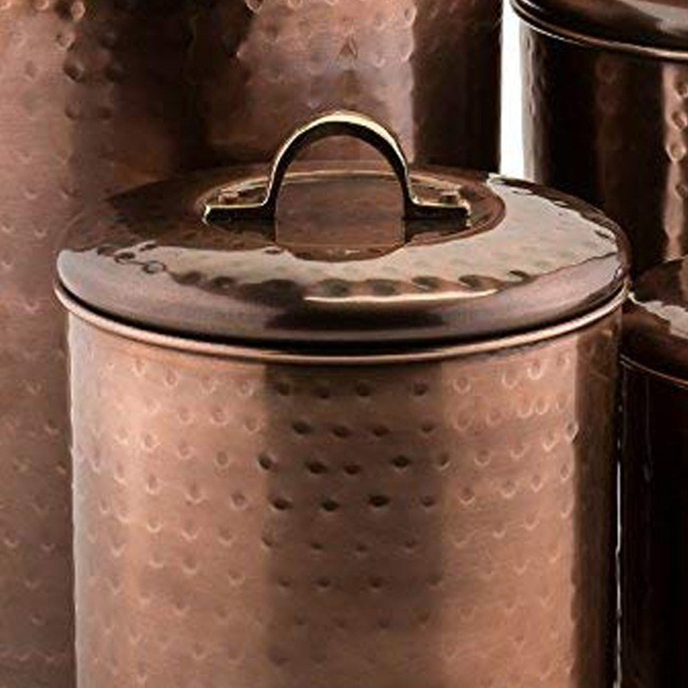 nu steel Hammered Antique Copper 1.5 QT Canister