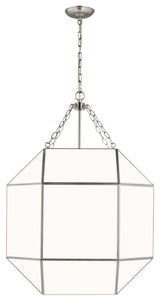 Morrison Large Four Light Lantern, Brushed Nickel