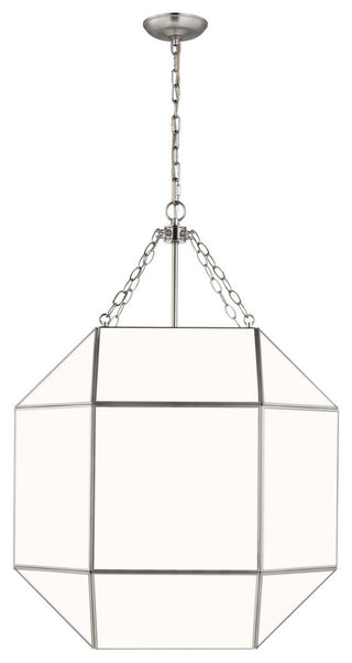 Morrison Large Four Light Lantern, Brushed Nickel