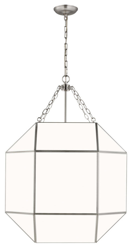 Morrison Large Four Light Lantern, Brushed Nickel