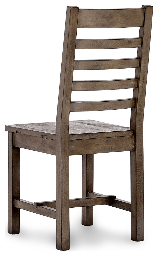 Caleb Reclaimed Pine Wood Dining Chair, Set of 2