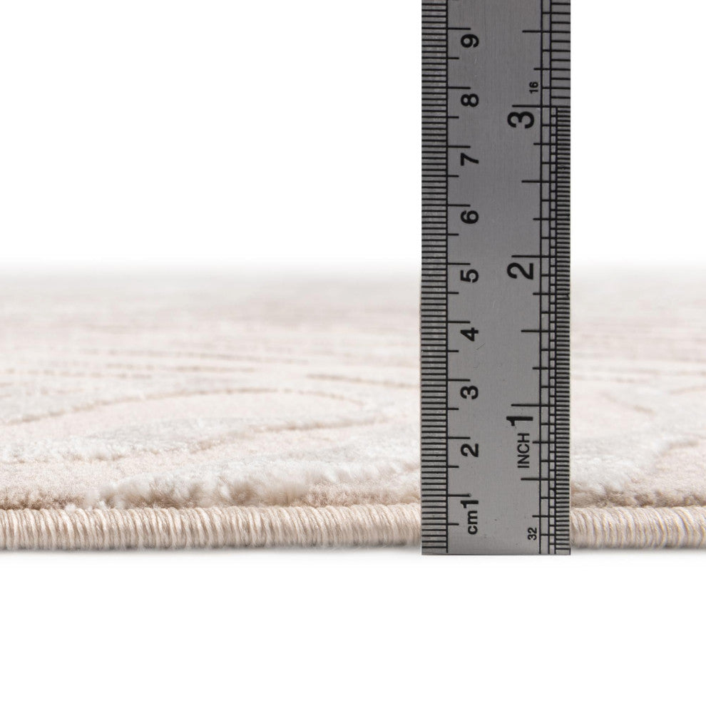 Unique Loom Meghan Finsbury Rug, Ivory Beige, 7'x10'