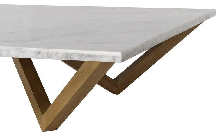 Sonder Living Floating Marble Square Coffee Table | 50"