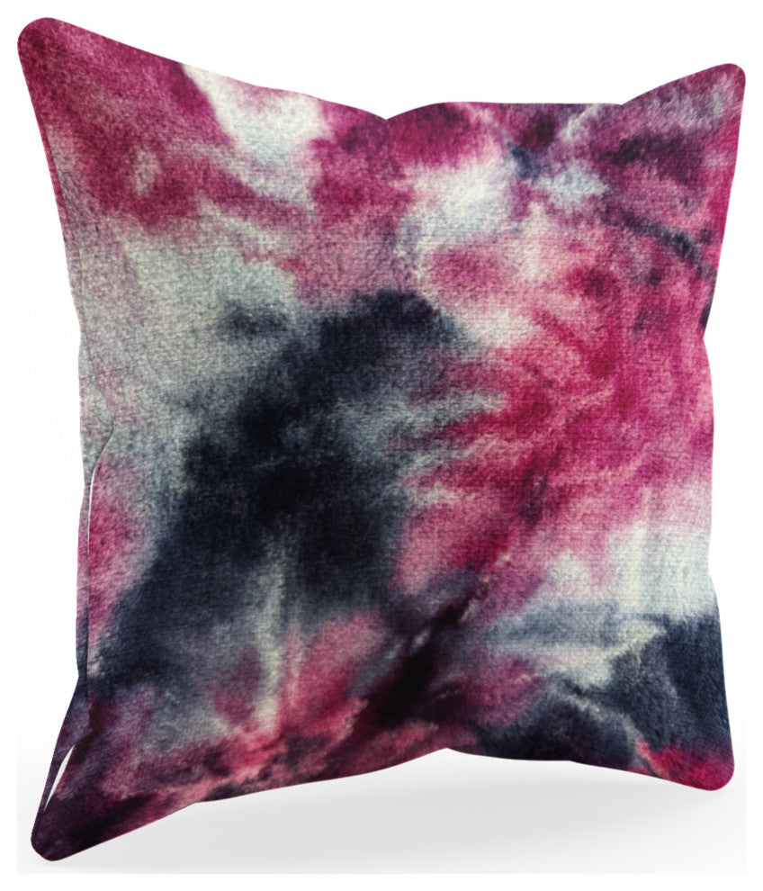 Plutus Fuchsia Purple Fureal Faux Fur Luxury Throw Pillow, 20" x 20"