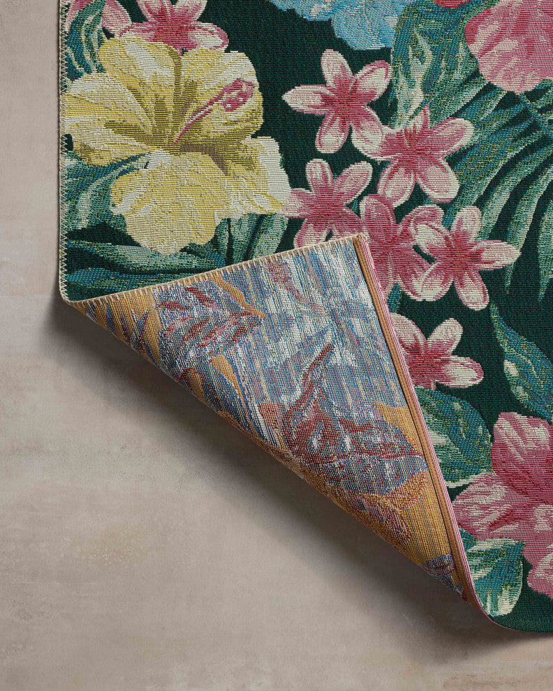 Loloi Botanical Ivory / Sunrise Rug, Midnight / Multi, 6'-7" X 9'-4"