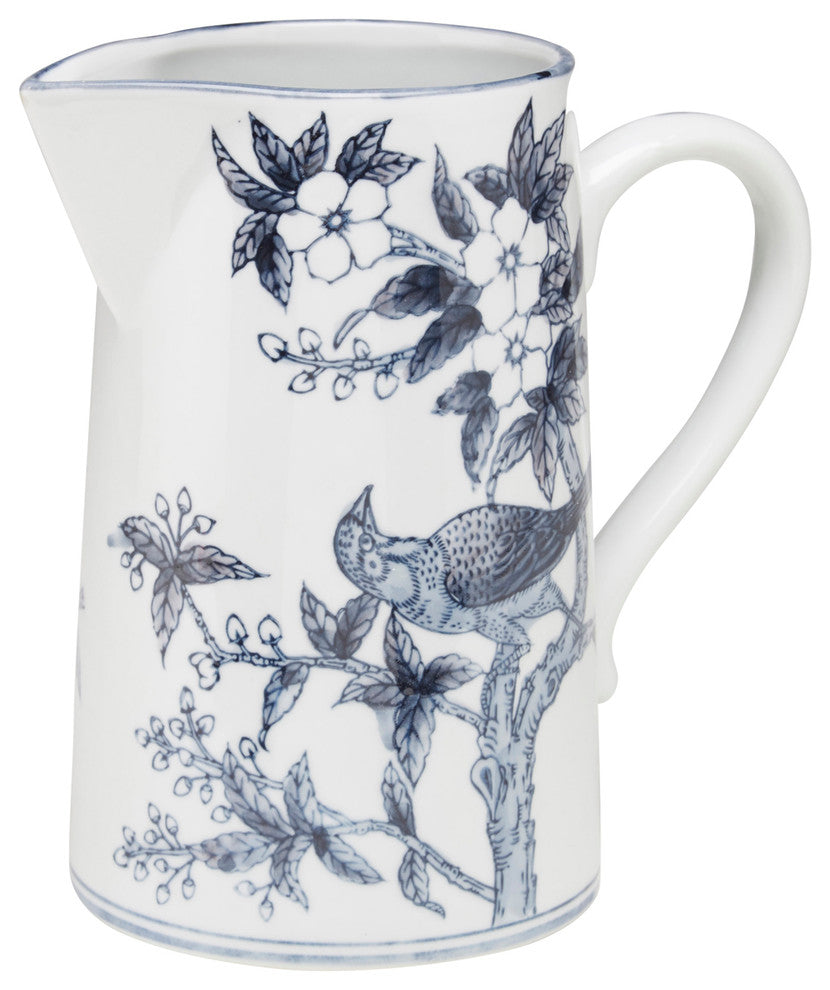 Blue and White Pitcher