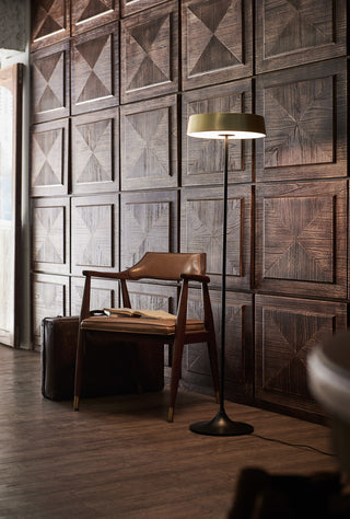 China LED Floor Lamp, Matte Brass