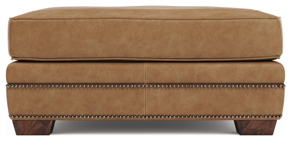 Bernhardt Grandview Leather Ottoman