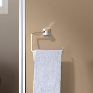 Cube Bathroom Towel Ring, Chrome