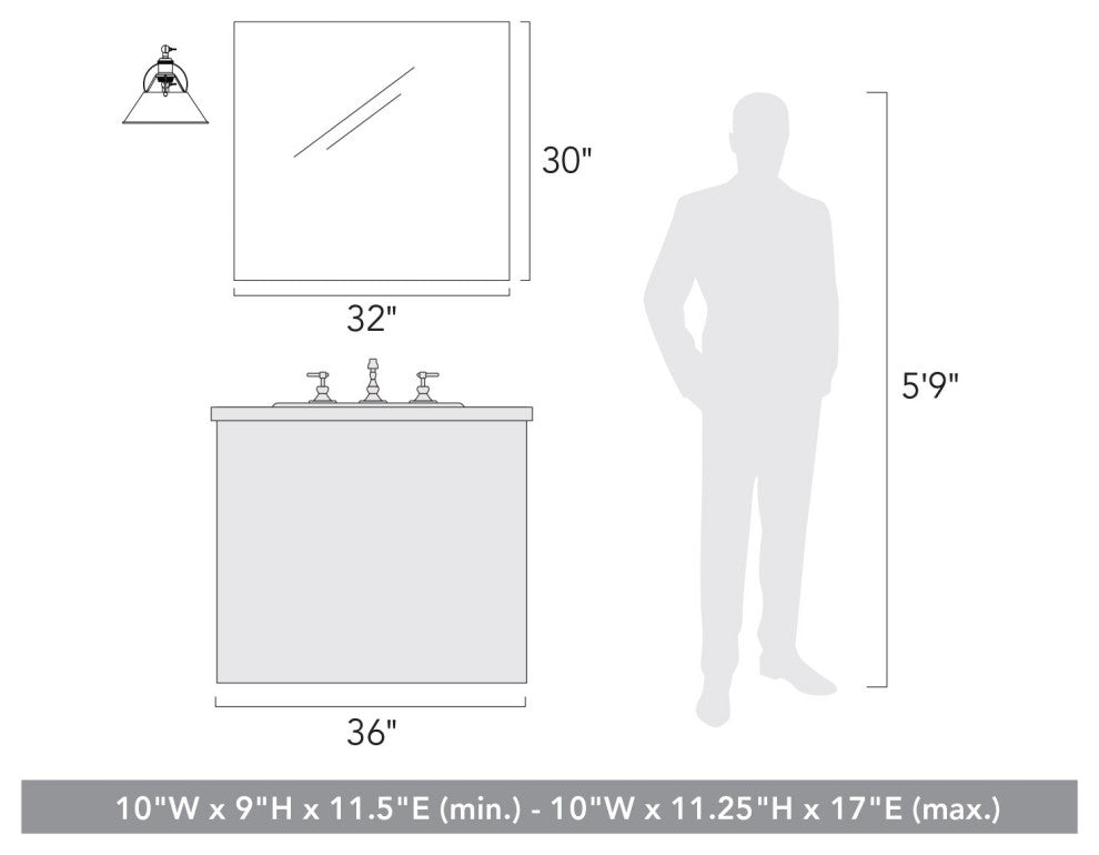 Orwell Articulating Wall Sconce in Pewter with Matte Navy