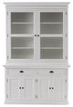 Classic White Glass Display Hutch