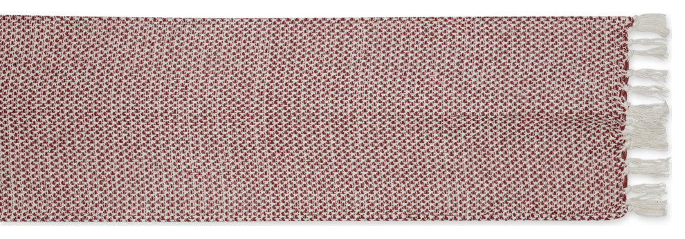 Barn Red Woven Table Runner 15x72