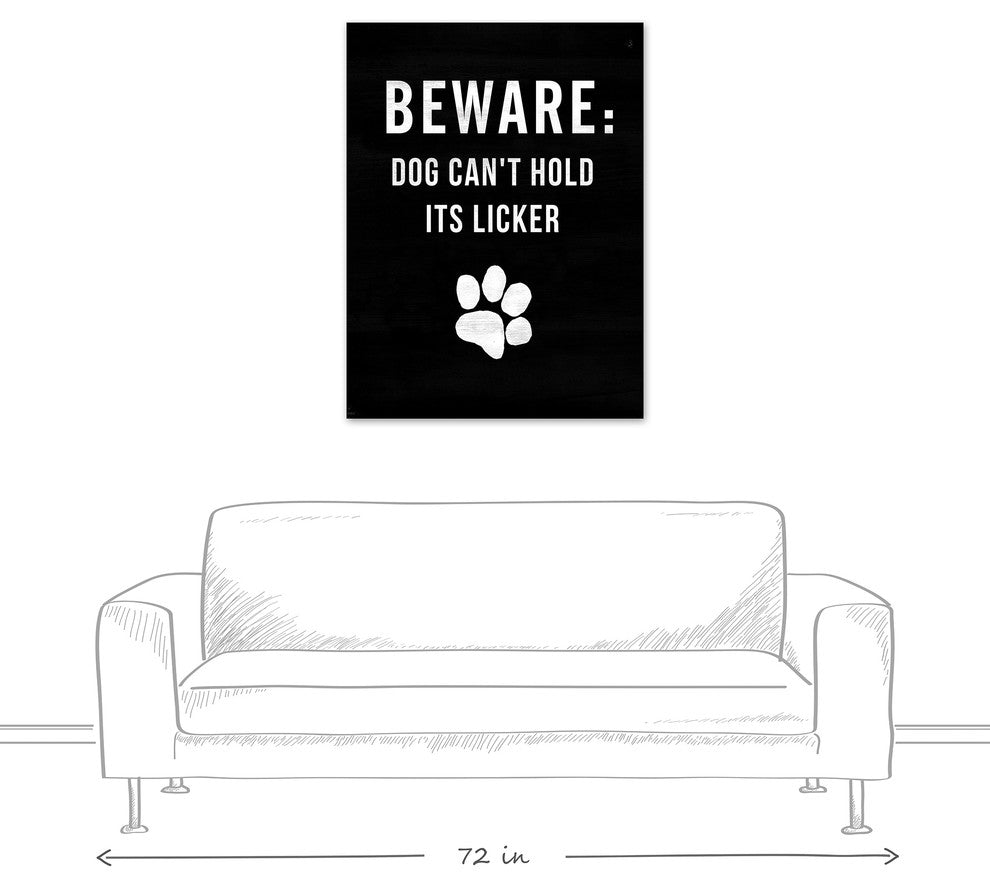 Dog Licker 30x40 Canvas Wall Art