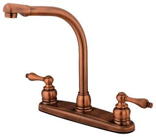 Kingston Brass Centerset Kitchen Faucet, Antique Copper