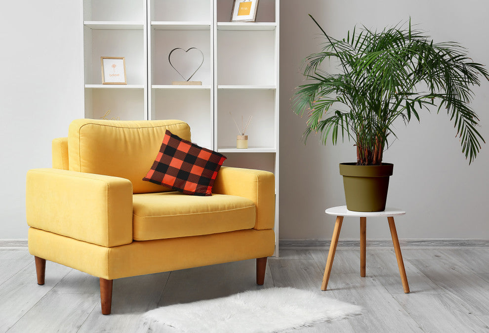 Buffalo Plaid Accent Pillow, Harvest Orange, 18"x18"