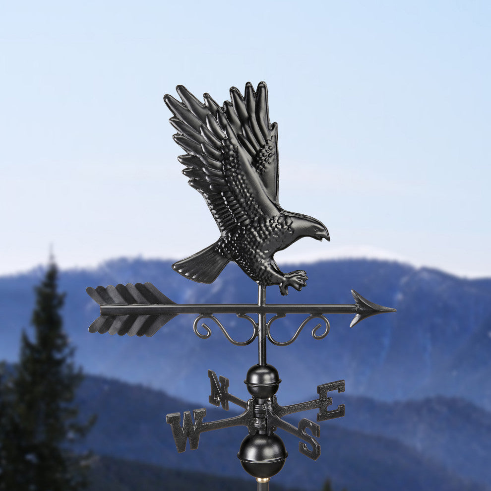 Majestic Eagle Weathervane 1979K- Black Finish by Good Directions