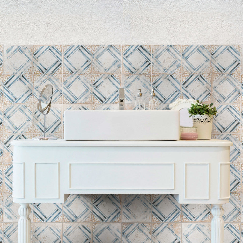 Kings Root Ceramic Floor and Wall Tile, Lattice