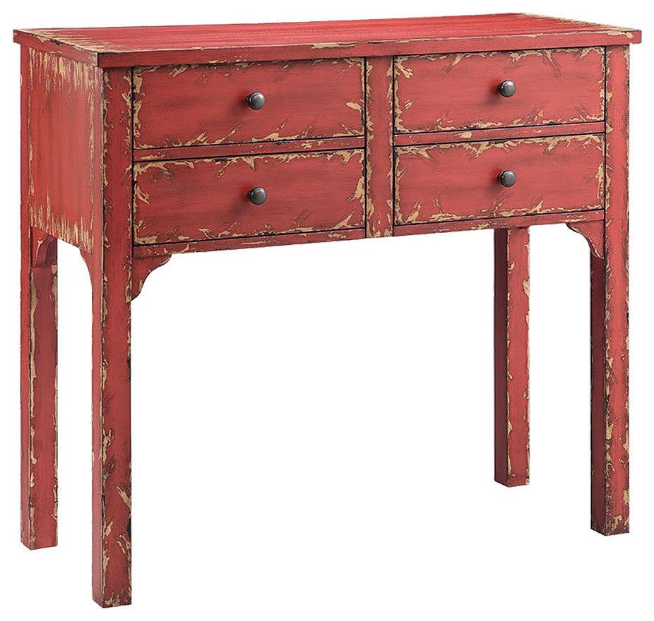 Stein World Wilber Console In Brick Red