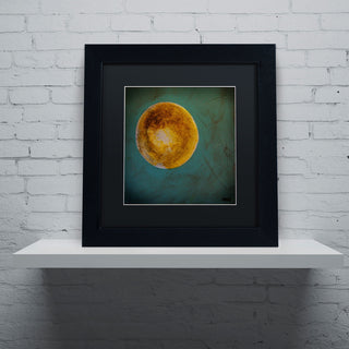 'Moon on Blue' Matted Framed Canvas Art by Nicole Dietz