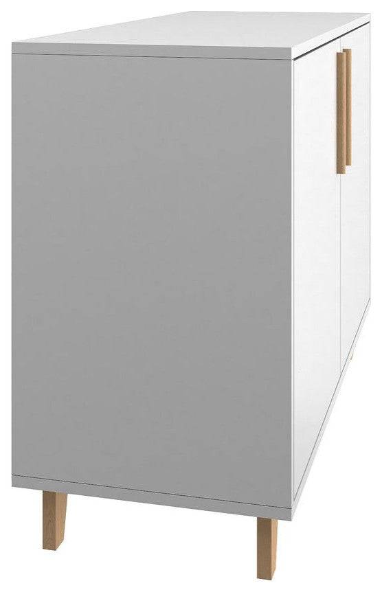 Herald Double Side Cabinet in White