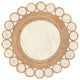 Skye Two-Tone Jute Circle Border Round Area Rug, 6' Round