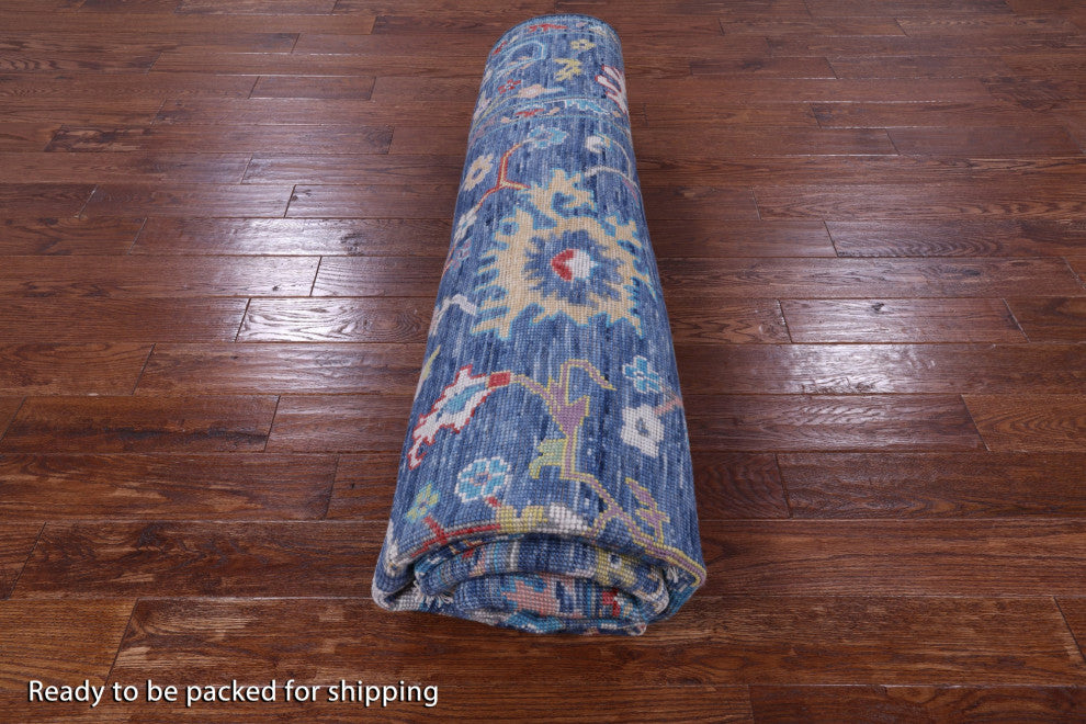 9' Square Turkish Oushak Hand Knotted Wool Rug - Q13363