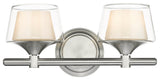 Innovations 311-2W-SN-CLW 2-Light Bath Vanity Light, Satin Nickel