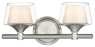 Innovations 311-2W-SN-CLW 2-Light Bath Vanity Light, Satin Nickel